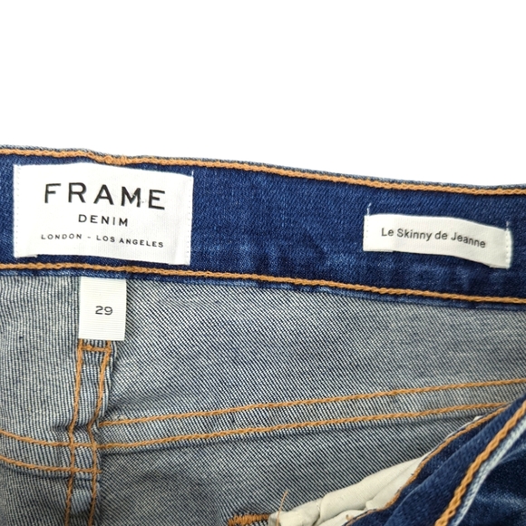 FRAME Le Skinny De Jeanne Destroyed Jeans Ankle Length Womens 29 Frayed - Picture 9 of 12